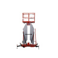 Telescopic double mast aluminum lift 4-14m man lift aerial working platform electro-hydraulic outdoor and indoor